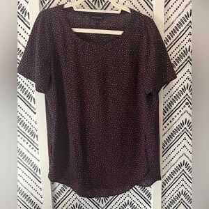 Banana Republic Black and Red Short Sleeve Top